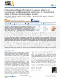 Cover page: Photoenhanced Radical Formation in Aqueous Mixtures of Levoglucosan and Benzoquinone: Implications to Photochemical Aging of Biomass-Burning Organic Aerosols.