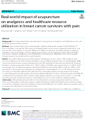 Cover page: Real-world impact of acupuncture on analgesics and healthcare resource utilization in breast cancer survivors with pain