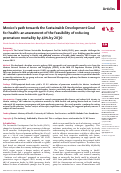 Cover page: Mexico's path towards the Sustainable Development Goal for health: an assessment of the feasibility of reducing premature mortality by 40% by 2030