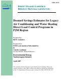 Cover page: Deemed Savings Estimates for Legacy Air Conditioning and Water Heating Direct Load Control Programs in PJM Region