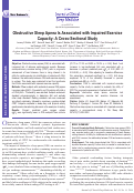 Cover page: Obstructive sleep apnea is associated with impaired exercise capacity: a cross-sectional study.