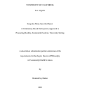 Cover page: Swap the Meat, Save the Planet: A Community-Based Participatory Approach to Promoting Healthy, Sustainable Food in a University Setting