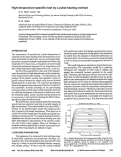 Cover page: High-temperature specific heat by a pulse-heating method