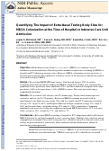 Cover page: Quantifying the Impact of Extranasal Testing of Body Sites for Methicillin-Resistant Staphylococcus aureus Colonization at the Time of Hospital or Intensive Care Unit Admission