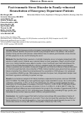 Cover page: Post-traumatic Stress Disorder in Family-witnessed Resuscitation of Emergency Department Patients