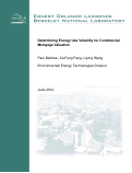 Cover page: Determining Energy Use Volatility for Commercial Mortgage Valuation