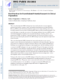 Cover page: Best Practices for Event-Related Potential Research in Clinical Populations