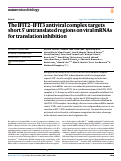Cover page of The IFIT2–IFIT3 antiviral complex targets short 5’ untranslated regions on viral mRNAs for translation inhibition