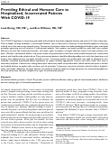 Cover page: Providing Ethical and Humane Care to Hospitalized, Incarcerated Patients With COVID-19