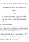 Cover page of Lie Algebraic Spin Maps and the Dynamics of Beam Polarization