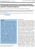 Cover page: Exploring opposing arguments in the call for randomized controlled trials to demonstrate benefit of Mohs micrographic surgery for cutaneous melanoma