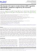 Cover page: The leucine-rich repeat receptor kinase QSK1 regulates PRR-RBOHD complexes targeted by the bacterial effector HopF2Pto.