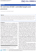 Cover page: An overview of Cdk1-controlled targets and processes