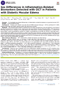 Cover page: Sex Differences in Inflammation-Related Biomarkers Detected with OCT in Patients with Diabetic Macular Edema