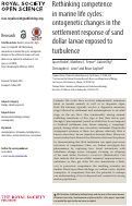 Cover page: Rethinking competence in marine life cycles: ontogenetic changes in the settlement response of sand dollar larvae exposed to turbulence