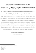 Cover page: Structural Characterization of the EtOH–TiCl4–MgCl2 Ziegler–Natta Precatalyst