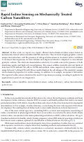Cover page: Rapid Iodine Sensing on Mechanically Treated Carbon Nanofibers.