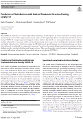 Cover page: Predictors of Satisfaction with Autism Treatment Services During COVID-19