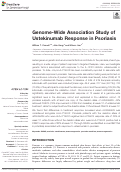 Cover page: Genome-Wide Association Study of Ustekinumab Response in Psoriasis.