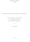 Cover page: Why Comply? Domestic Politics and the Effectiveness of International Courts