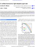 Cover page: A unified formula for light-adapted pupil size