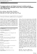 Cover page: Treatment patterns and clinical outcomes in elderly patients with HER2-positive metastatic breast cancer from the registHER observational study