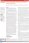 Cover page: Routine repeat head CT may not be necessary for patients with mild TBI