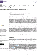 Cover page: Identification of W13 in the American Miniature Horse and Shetland Pony Populations