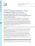 Cover page of Rationale and design of CONTINUITY: a Phase 4 randomized controlled trial of continued post-discharge sodium zirconium cyclosilicate treatment versus standard of care for hyperkalemia in chronic kidney disease