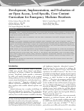 Cover page: Development, Implementation, and Evaluation of an Open Access, Level-Specific, Core Content Curriculum for Emergency Medicine Residents.