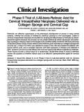Cover page: Phase II trial of beta-all-trans-retinoic acid for cervical intraepithelial neoplasia delivered via a collagen sponge and cervical cap.