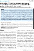 Cover page: Resurgence of Persisting Non-Cultivable Borrelia burgdorferi following Antibiotic Treatment in Mice