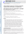 Cover page: Artificial intelligence approaches to predicting and detecting cognitive decline in older adults: A conceptual review