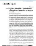 Cover page: Organic buffers act as reductants of abiotic and biogenic manganese oxides.