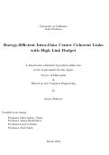 Cover page: Energy-Efficient Intra-Data Center Coherent Links with High Link Budget