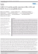 Cover page: SARS‐CoV‐2 and the possible connection to ERs, ACE2, and RAGE: Focus on susceptibility factors