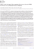 Cover page: Safety of the Surrogate Microorganism Enterococcus faecium NRRL B-2354 for Use in Thermal Process Validation