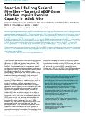 Cover page: Selective Life‐Long Skeletal Myofiber—Targeted VEGF Gene Ablation Impairs Exercise Capacity in Adult Mice