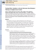 Cover page: Framing Ethnic Variations in Alcohol Outcomes from Biological Pathways to Neighborhood Context