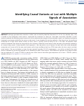 Cover page: Identifying Causal Variants at Loci with Multiple Signals of Association