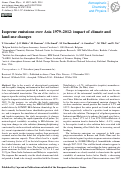 Cover page: Isoprene emissions over Asia 1979–2012: impact of climate and land-use changes