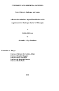 Cover page: Party effects in the House and Senate