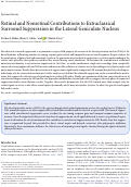 Cover page: Retinal and Nonretinal Contributions to Extraclassical Surround Suppression in the Lateral Geniculate Nucleus