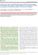 Cover page: Outcome at 1 year in patients with femoral shaft fractures treated with intramedullary nailing or skeletal traction in a low-income country: a prospective observational study of 187 patients in Malawi.