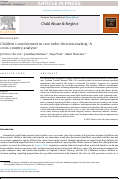 Cover page: Children's involvement in care order decision-making: A cross-country analysis