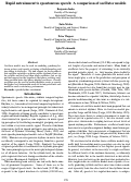 Cover page: Rapid entrainment to spontaneous speech: A comparison of oscillator models