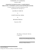 Cover page: Tabletop Role-Playing Game Design Through a Pattern Language Software Model