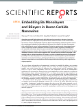 Cover page: Embedding Ba Monolayers and Bilayers in Boron Carbide Nanowires