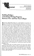 Cover page: Building Bridges: Articulating Writing Programs Between Two- and Four-Year Colleges