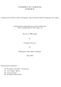 Cover page: Unsupervised and Zero-Shot Learning for Open-Domain Natural Language Processing